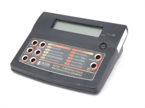 Hanna instruments hi-221 ph/mv/°c calibration check microprocessor bench meter for sale