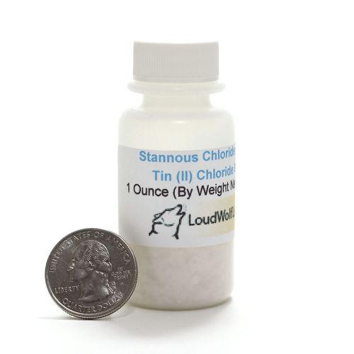 Stannous chloride  dry powder for gold test solution  1 oz  ships fast from usa for sale