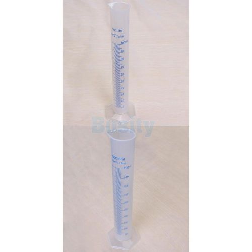 100ml +500ml Transparent Plastic Graduated Cylinder Measuring Cup 1 milliliters