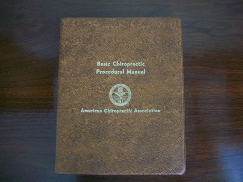 Basic Procedural Chiropractic Manual 1973 ACA publication geriatrics
