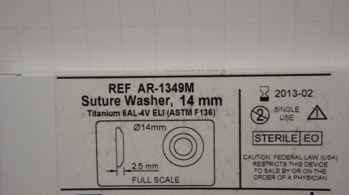 Arthrex AR-1349M Suture Washer, 14mm Titanium