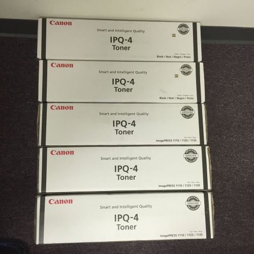Lot of 5 genuine canon ipq-4 black  toner imagepress 1110 1125 1135 2784b003(aa) for sale