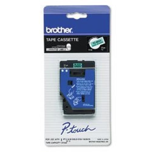 Brother P-Touch Black on Green - 0.5&#034; x 25&#039; - 1 x Tape TC8001