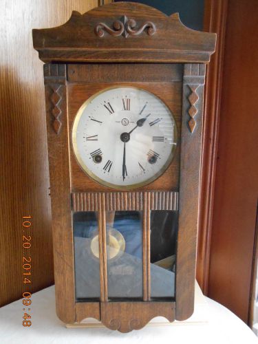 Antique Wall Clock Works GREAT!