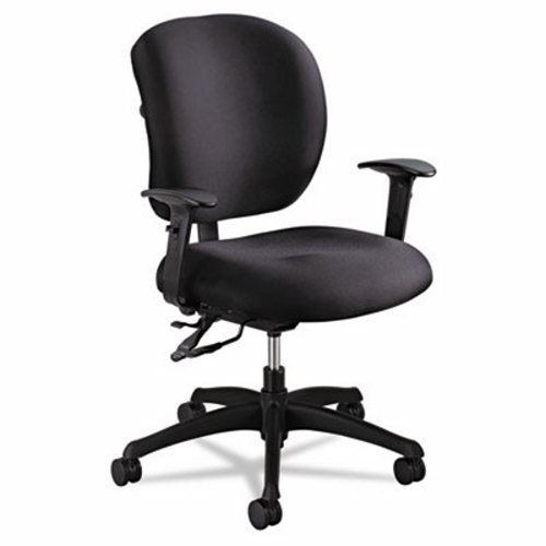 Safco Alday Intensive Use Chair, Black Back/Seat, Black Base (SAF3391BL)