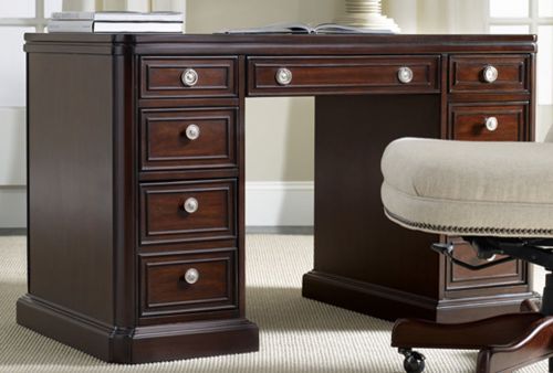 48&#034; dark cherry kneehole desk for sale