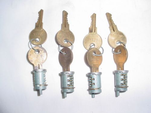 SET OF 4 MATCHING HON REMOVABLE LOCK CORE REPLACEMENTS MATCHING KEYS  FREE SHIP