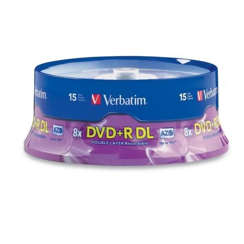 Verbatim 95484 DVD Recordable Media - DVD+R DL - 8x - 8.50 GB - 15 Pack