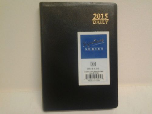 2015 Signature Series Daily Planner, pocket size, 3 1/2 x 5,  Black Color, New