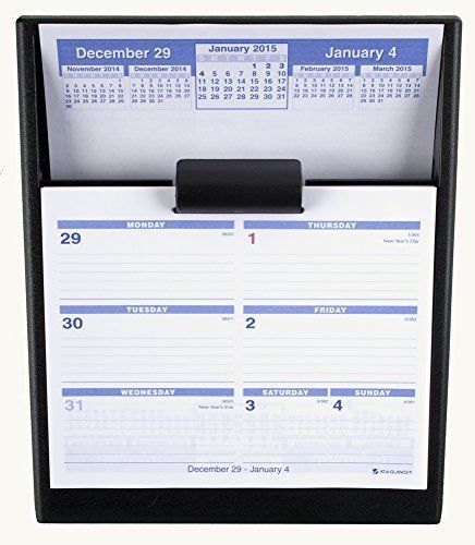 Flip A Week Desk Calendar Weekly Refill 5.62 X 7 Page Size Red Inks