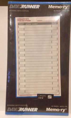 Dayrunner Memo-ry Refill Running Mate Edition #013-170 Memory NEW 30 Pages