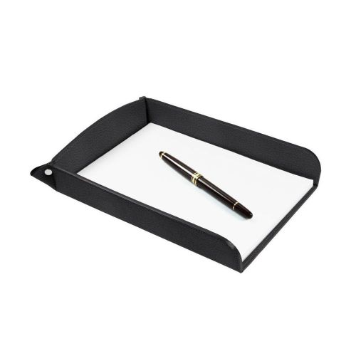 LUCRIN - A5 Paper Leather holder - Granulated Cow Leather - Black