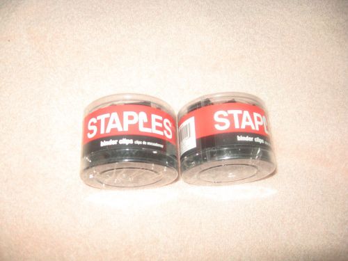 STAPLES ONE PACK OF 40 BINDER CLIPS 3/4 INCH - 2 PACKS