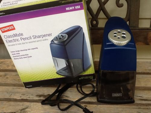 ClassMate Electric Pencil Sharpener by Staples for Heavy Use with original box
