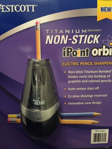 Westcott titanium bonded non-stick ipoint orbit electric pencil sharpner for sale