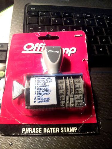 2 - Cosco Offistamp Phrase Dater Stamp,  1- Stamp Pad and 1- Red Ink ( Combo )