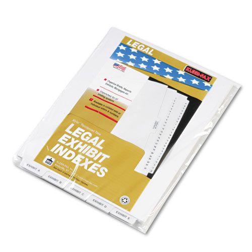 80000 series bottom tab legal index dividers, label &#034;exhibit a&#034; - &#034;exhibit z&#034; for sale