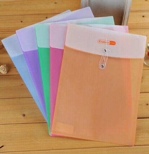 1pcs New A4 Plastic Document Bags Files Colourful A4 Zip File Bags