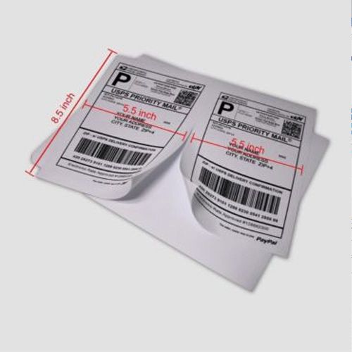 50 Shipping Labels Self Adhesive Printer Paper PayPal eBay Postage 8.5&#034; x 5.5&#034;