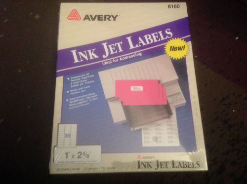 Avery Ink Jet Labels 8160, 33 Labels/sheet, 25 Sheets, 750Labels