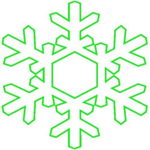 30 Custom Green Snow Flake Personalized Address Labels