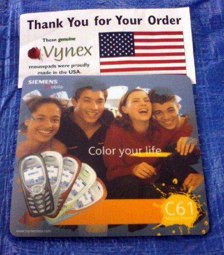 new vynex mousepad 8 X 7.5 heavy duty siemens durable computer mouse pad no fade
