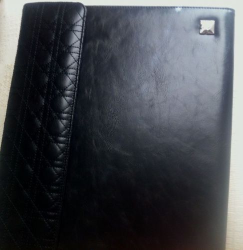 Personal Padfolio - Quilted Collection - Black Argyle 9&#034; x 12&#034;