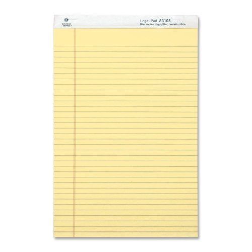 Business source legal ruled pad - 50 sheet - 16 lb - legal/wide ruled (bsn63106) for sale