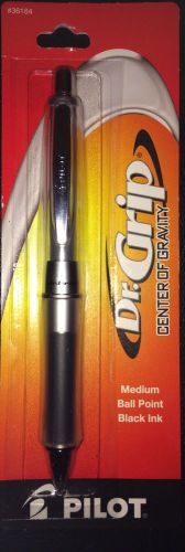 Pilot dr. grip center of gravity medium ballpoint retractable pen #36184-black for sale