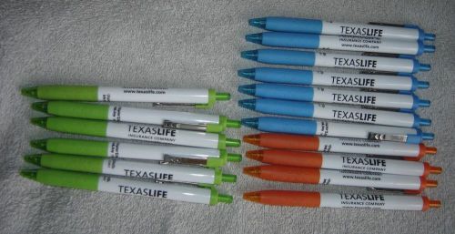 Papermate inkjoy pen lot 300rt black ink lime orange blue texas life ad new 17 for sale