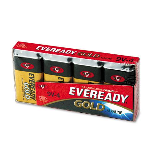 Eveready Gold Alkaline Batteries, 9V, 4 Batteries/Pack, PK - EVEA5224