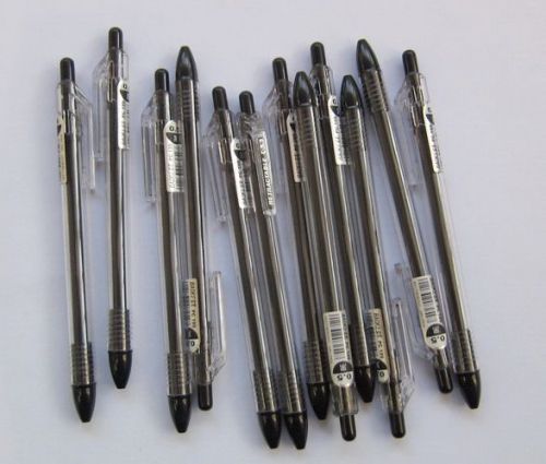 New Retractable Gel ink pen 0.5mm Smooth Writing Gel pen Baoke PC199 Black 12pcs