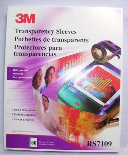 250 3M NEW TRANSPARENCY SLEEVES RS7019 STORE FILE ORGANIZE BINDER PROJECTER A-17