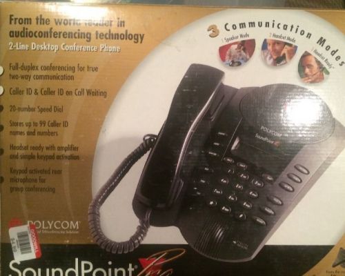 POLYCOM SoundPoint Pro 2200-06001-401 2-Line Speakerphone Conference Phone