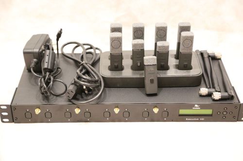 Revolabs executive hd 8 wireless microphone syatem w/ 9 mics &amp; charging base for sale