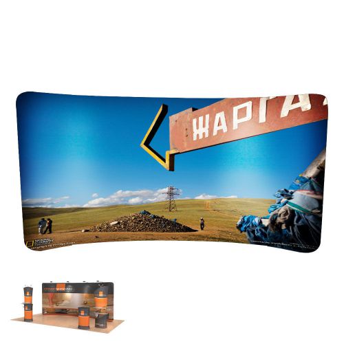 17ft Curved Fabric Display Wall (Graphics Included)  Fast Shipping