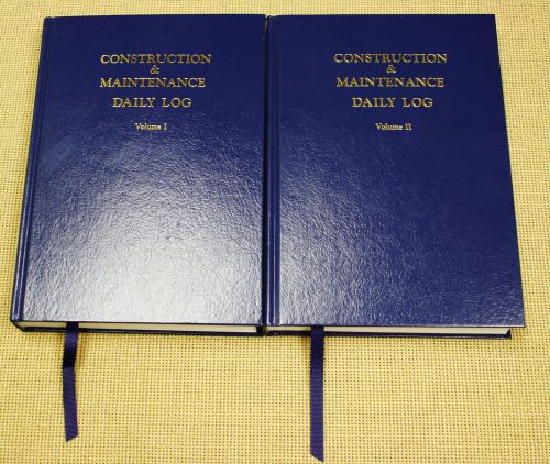 Construction &amp; Maintenance Carpenter Contractor Daily Log book 2 vol. FULL YEAR