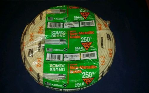 Romex Brand Indoor Non-Metallic Cable ~ 250 Feet ~  NM-B ~ 600 Volts ~ New