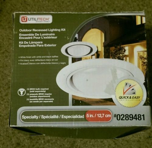 Utilitech 5&#034; White Outdoor Recessed Lighting Kit with Choice of Baffles #0289481