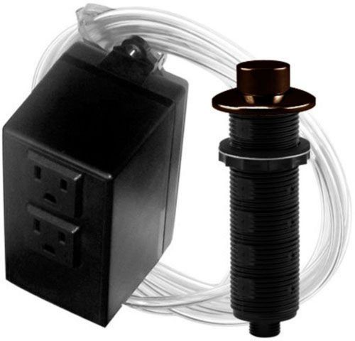Westbrass ASB-2-RB-12 Garbage Disposal Raised Button Air Switch and Dual Outl...
