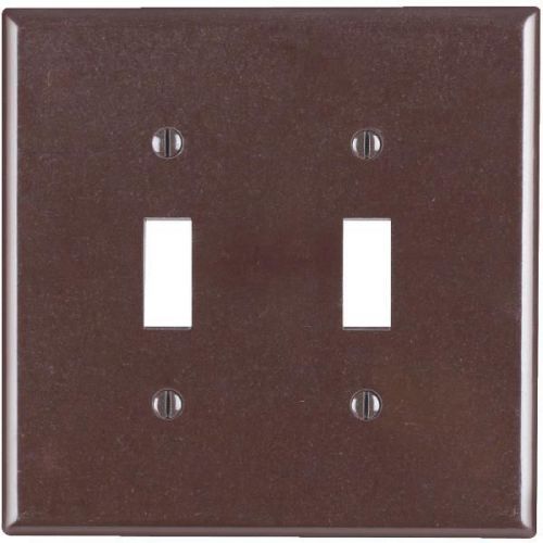 Leviton 80509 Double Mid-Way Switch Wall Plate-BRN 2-TOGGLE WALL PLATE