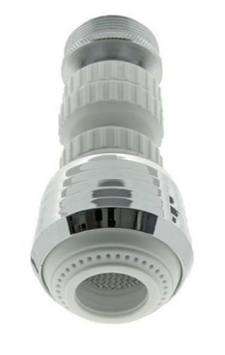 New danco 88270 360-degree swivel aerator and sprayer, plastic, chrome/white for sale