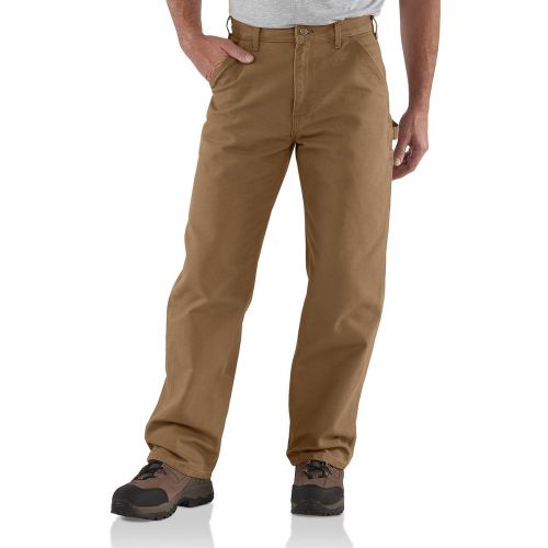 New carharrt mens b11 washed duck work dungaree utility pants 34 x 34 dark camel for sale