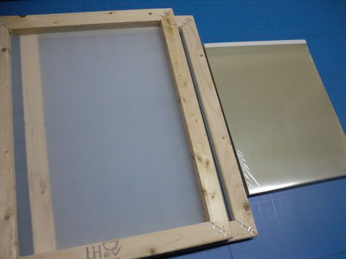 (2)Screen Printing Frames 12x16&#034; Mesh 155(160) +5 Inkjet Transparency Films