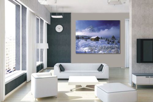 CANVAS ART PRINT Cool-Snow-House 18&#034;x24&#034;  Poster Wall Decor-36 6