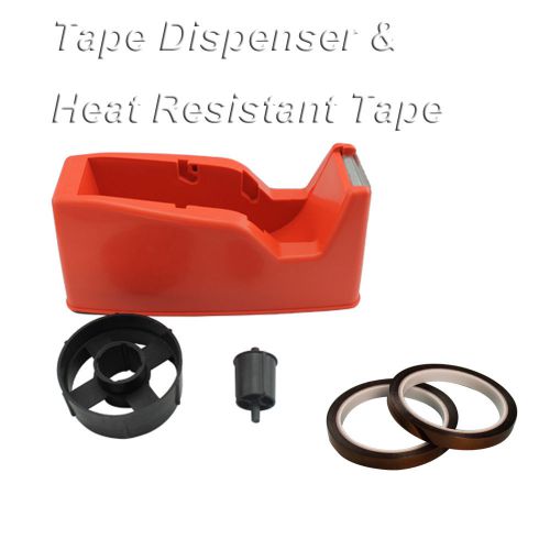 1pc Desktop Tape Holder Dispenser &amp; 2 Rolls Heat Resistant Tape for Sublimation