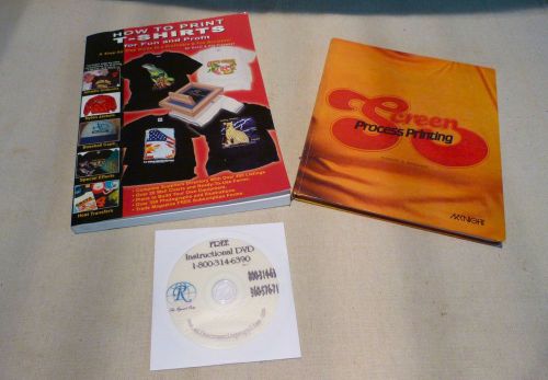2 How-To Screen Printing Books + DVD How To Print T-Shirts For Fun &amp; Profit