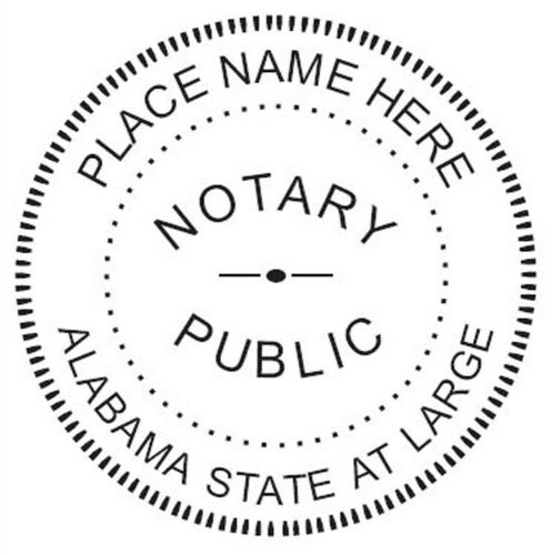 For ALABAMA NEW Round Self-Inking NOTARY SEAL RUBBER STAMP