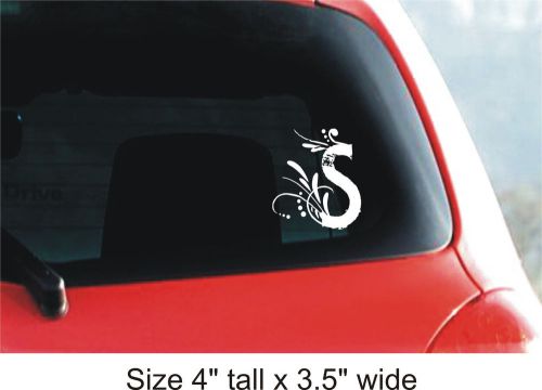 2X S Text Design Funny Car Vinyl Removable Sticker Gift Fine Art Cafe - FAC - 40
