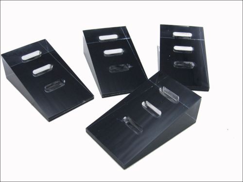 LOT OF BLACK RING JEWELRY DISPLAY STAND PLATFORM HOLDER